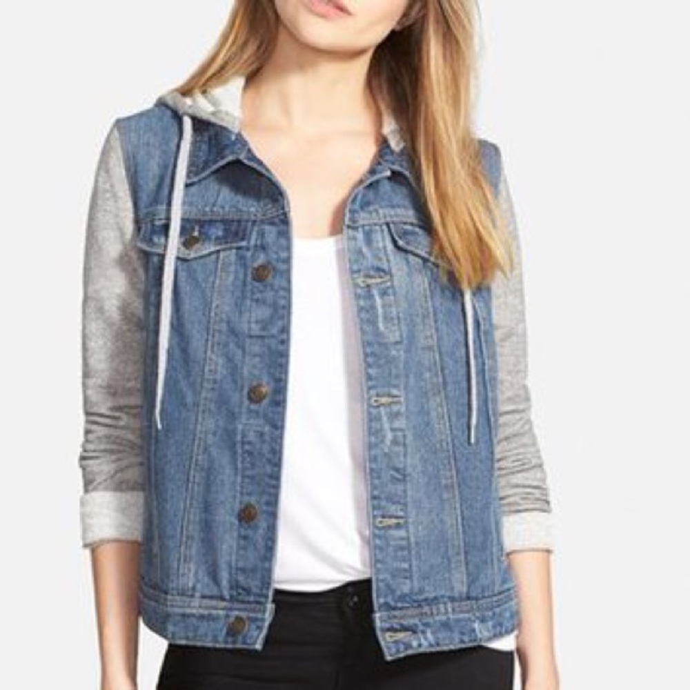 Thread and Supply Hooded Jean Jacket
